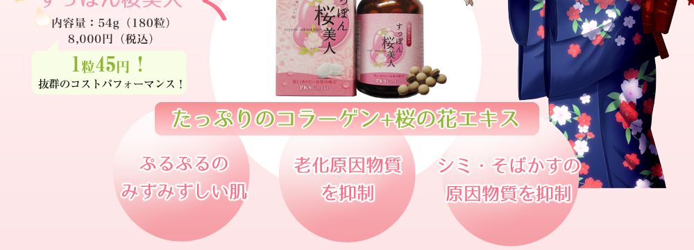 すっぽん桜美人　すっぽんサプリメント　コラーゲン